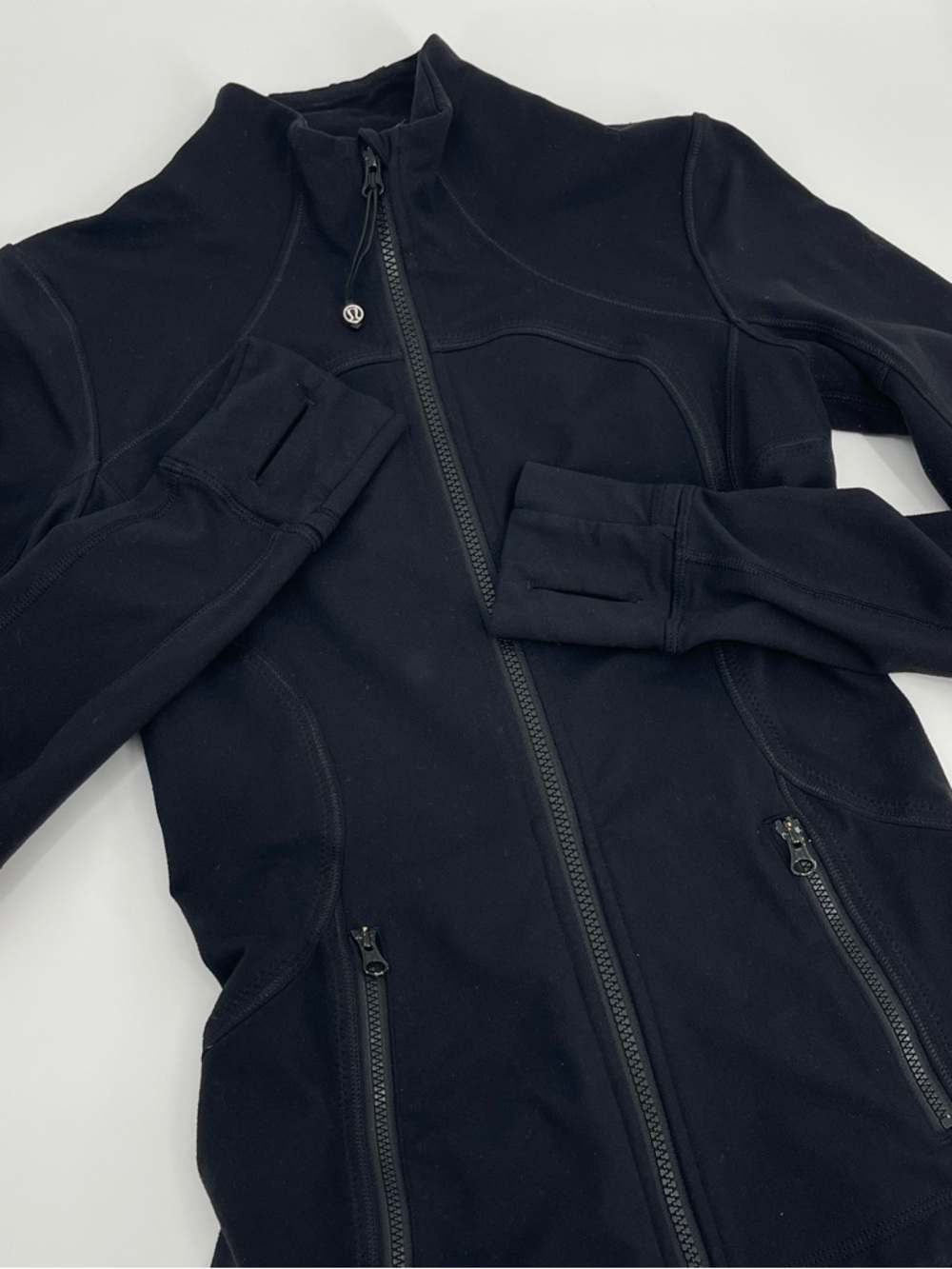 Lululemon Black Full Zip Forme Jacket Women’s Sz 4 Vintage Elevated Athleisure